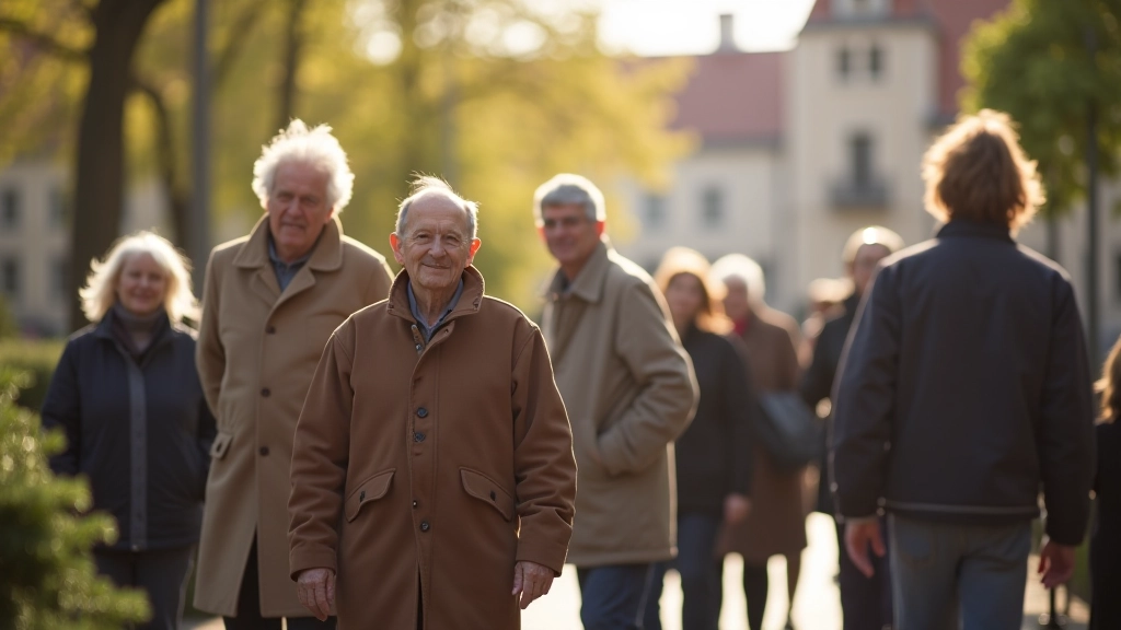 Seniorzy podczas spaceru edukacyjnego po Krakowie