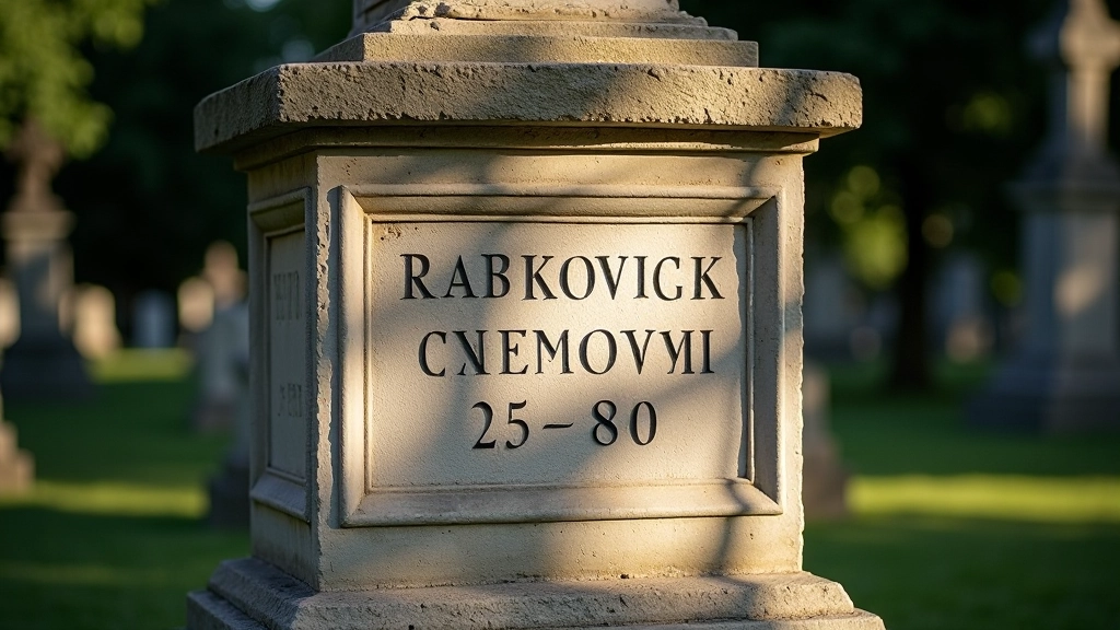 Zabytkowy nagrobek na Cmentarzu Rakowickim — szczegóły rzeźbiarskie i inskrypcje